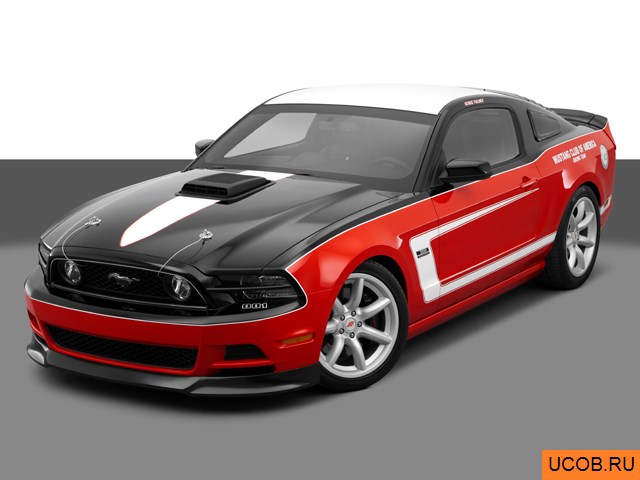 Модель автомобиля Saleen George Follmer Mustang 2014 года в 3Д