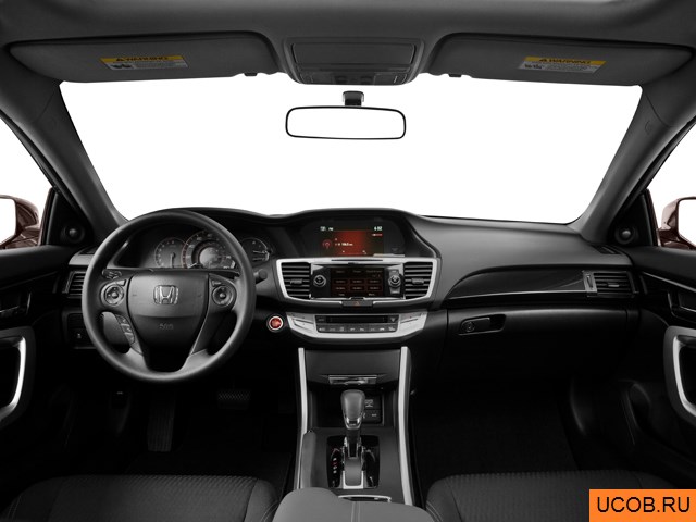 Coupe 2014 года Honda Accord в 3D. Вид водительского места.