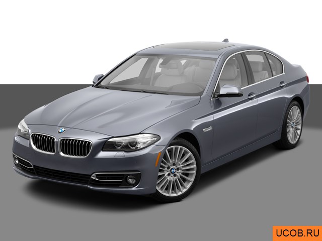 Модель автомобиля BMW 5-series 2014 года в 3Д