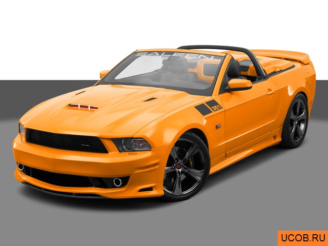 Модель автомобиля Ford Mustang 2013 года в 3Д