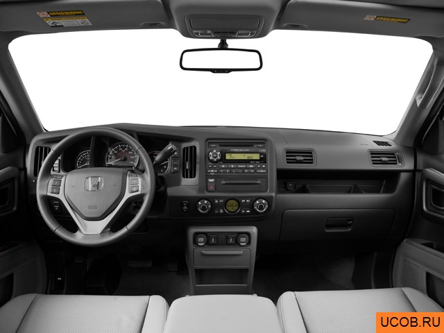 SUT 2014 года Honda Ridgeline в 3D. Вид водительского места.