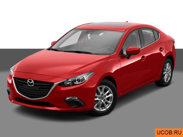 Модель автомобиля Mazda MAZDA3 2014 года в 3Д