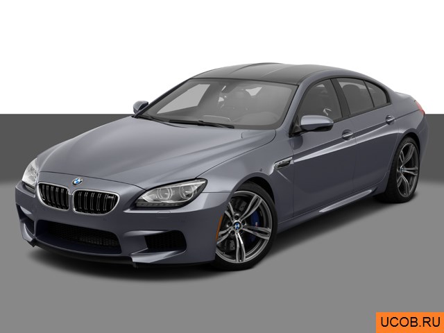 Модель автомобиля BMW 6-series 2014 года в 3Д