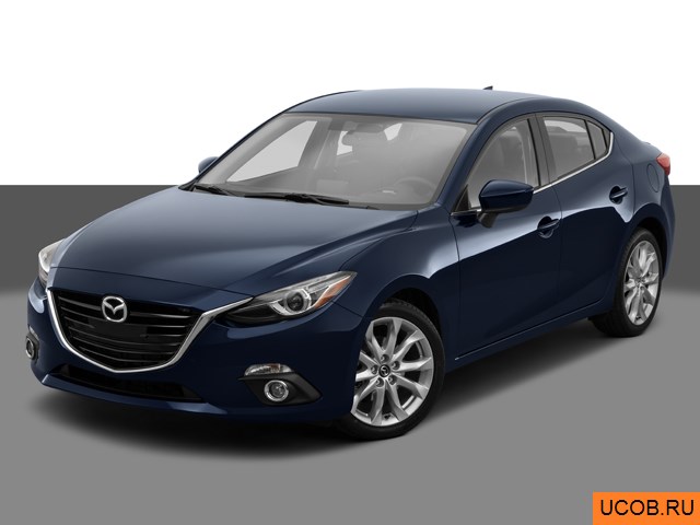 Модель автомобиля Mazda MAZDA3 2014 года в 3Д