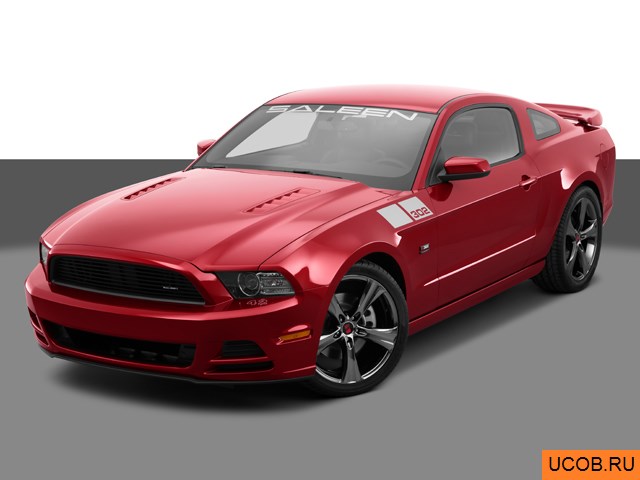 Модель автомобиля Saleen 302 Mustang Label 2014 года в 3Д