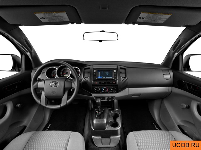Pickup 2014 года Toyota Tacoma в 3D. Вид водительского места.