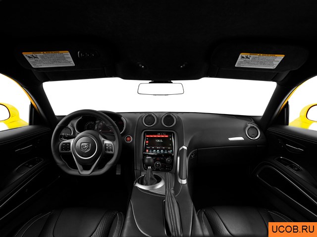 Coupe 2014 года SRT Viper в 3D. Вид водительского места.