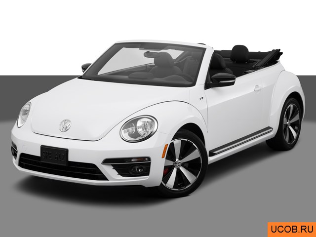 Модель автомобиля Volkswagen Beetle 2014 года в 3Д