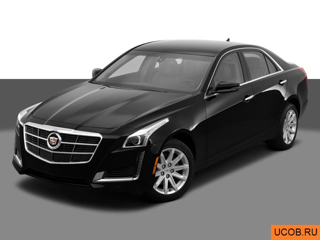 Модель автомобиля Cadillac CTS 2014 года в 3Д