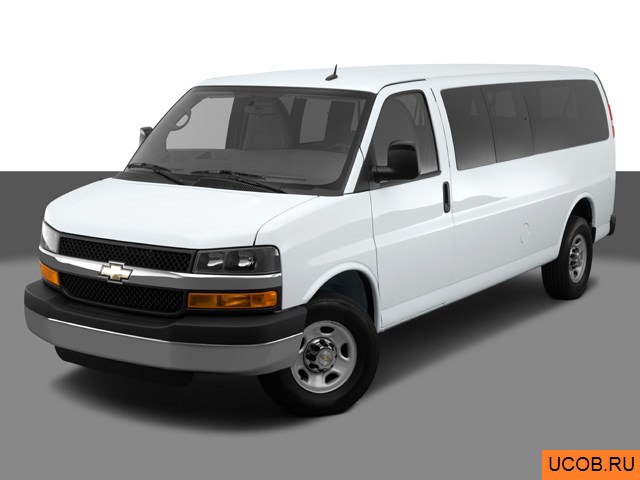 3D модель Chevrolet Express 3500 Passenger 2014 года