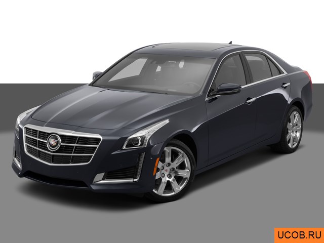 Модель автомобиля Cadillac CTS 2014 года в 3Д