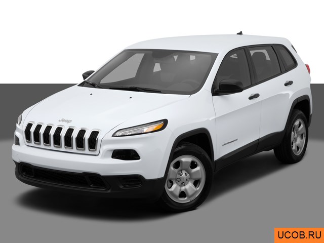 Модель автомобиля Jeep Cherokee 2014 года в 3Д
