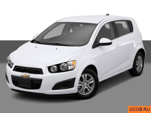 Модель автомобиля Chevrolet Sonic 2014 года в 3Д