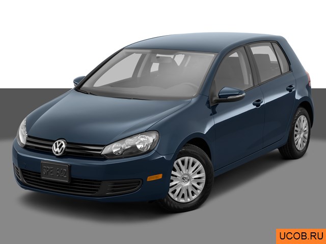 3D модель Volkswagen модели Golf 2014 года