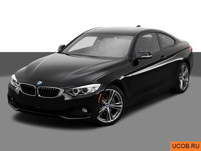 Модель автомобиля BMW 4-series 2014 года в 3Д