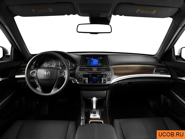CUV 2014 года Honda Crosstour в 3D. Вид водительского места.