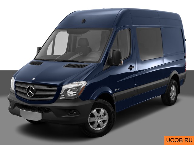 3D модель Mercedes-Benz модели Sprinter 2500 Crew Van 2014 года