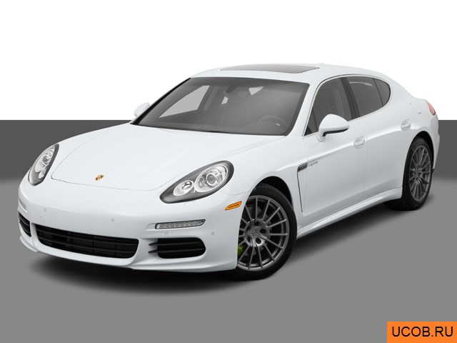 3D модель Porsche модели Panamera E-Hybrid 2014 года