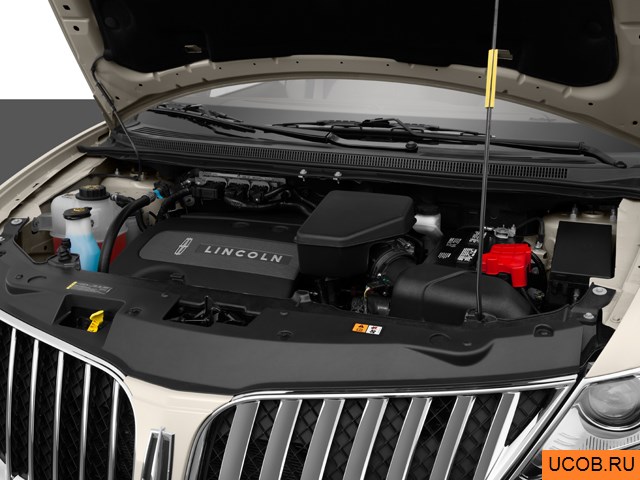 CUV 2014 года Lincoln MKX в 3D. Моторный отсек.
