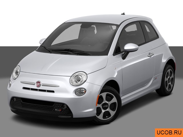 3D модель Fiat модели 500e 2014 года
