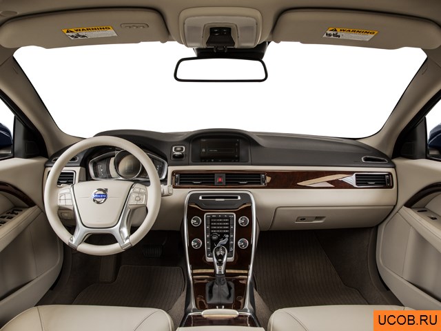 Wagon 2015 года Volvo XC70 в 3D. Вид водительского места.