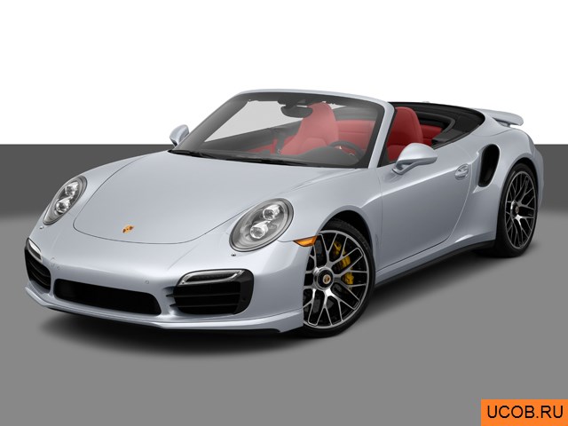 Модель автомобиля Porsche 911 2014 года в 3Д