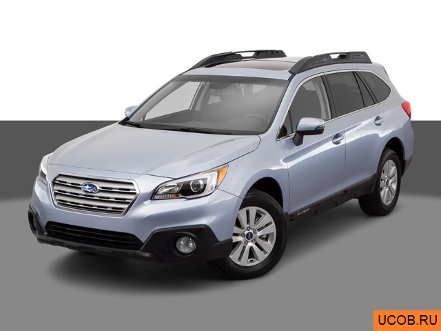 Модель автомобиля Subaru Outback 2015 года в 3Д