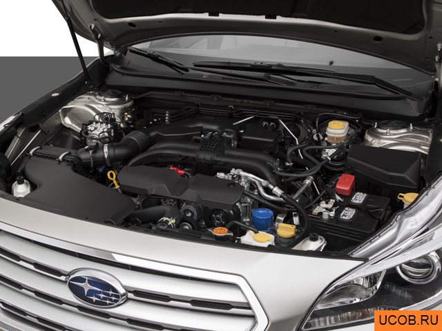 Wagon 2015 года Subaru Outback в 3D. Моторный отсек.