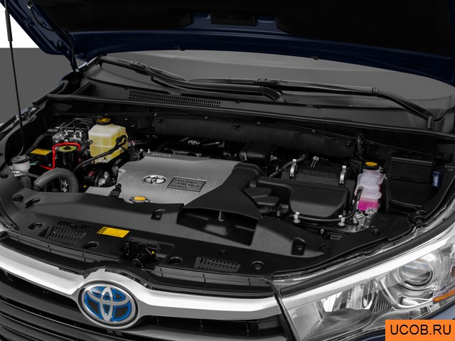 3D модель Toyota модели Highlander Hybrid 2014 года