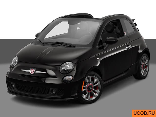 3D модель Fiat модели 500C 2014 года
