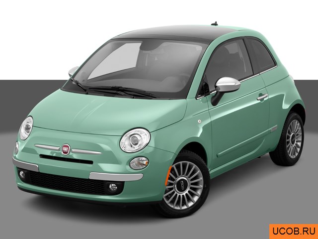 3D модель Fiat модели 500 2014 года