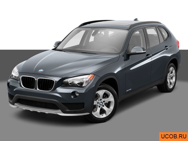 Модель автомобиля BMW X1 2015 года в 3Д