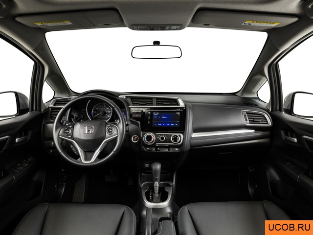 Hatchback 2015 года Honda Fit в 3D. Вид водительского места.