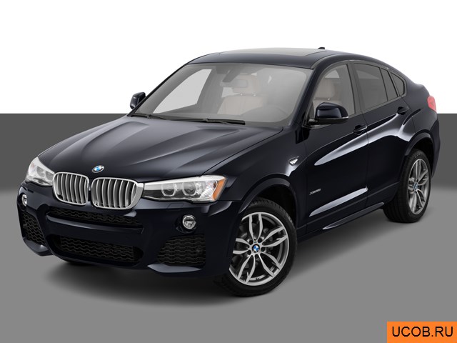 Модель автомобиля BMW X4 2015 года в 3Д