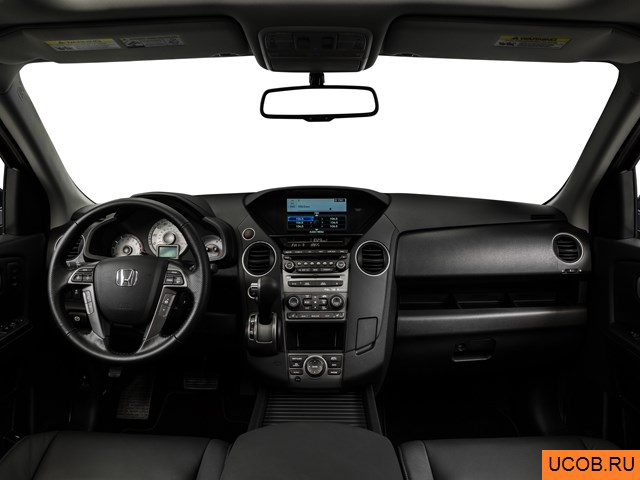 SUV 2015 года Honda Pilot в 3D. Вид водительского места.