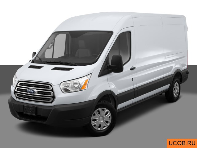 Модель автомобиля Ford Transit Van 2015 года в 3Д