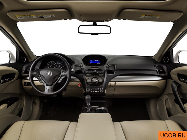 CUV 2015 года Acura RDX в 3D. Вид водительского места.