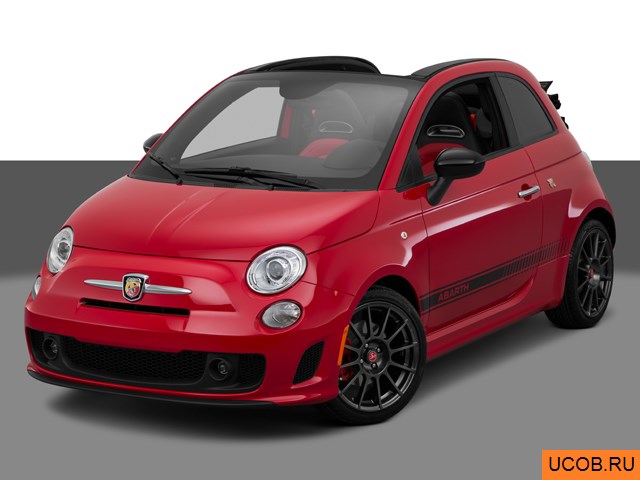 3D модель Fiat модели 500C 2015 года