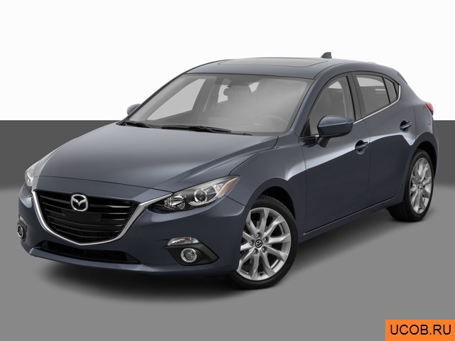 Модель автомобиля Mazda MAZDA3 2015 года в 3Д