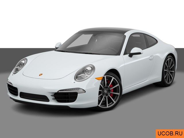 Модель автомобиля Porsche 911 2015 года в 3Д