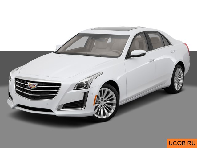 Модель автомобиля Cadillac CTS 2015 года в 3Д